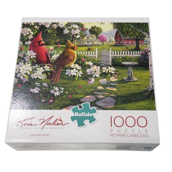 NEW Buffalo 1000 Piece Jigsaw Puzzle (Cardinals in the garden) - Picture 1 of 3